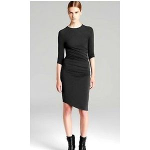 Helmut Lang black quarter length sleeve dress